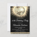 金ゴールド60th Birthday Party 70's Disco Ball 招待状<br><div class="desc">金ゴールド60歳の誕生日パーティー70のディスコボールパーティの招待状。金ゴールドとブラック60thバースデーパーティーへの招待は、60thバースデーパーティーにモダン最適である。一致カスタマイズ製品は要求により設計者が作成できる。</div>