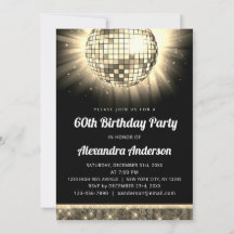 金ゴールド60th Birthday Party 70's Disco Ball