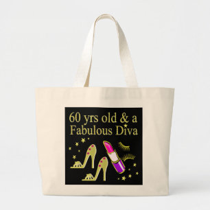 金ゴールド60YRSオールド&素晴らしいDIVA ラージトートバッグ