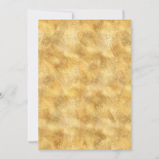 金ゴールド70番目の誕生日ルアウ(ハワイ式宴会)パーティの招待状 招待状 (裏面)