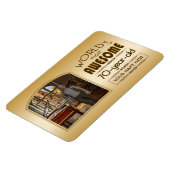 金ゴールド70誕生日ワールド最高ののカスタムフォトフレーム マグネット (左側)