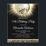 金ゴールド70thバースデーパーティー70のディスコボール<br><div class="desc">70祝th Birthday Party 70's Disco Ball招待状と華やかなスタイルで！この見事な招待状は、忘れられないレトロなテーマのbashのステージを設定する。金ゴールドの輝かしい色合いで、この招待は洗練とおもしろいを醸し出す。ディスコ時代に戻るディスコのボールグラフィックは、ライトで照らされたダンスフロアの思い出を呼び起こきらめくしている。70年代のお祝いやディスコ魔法のインスパイアtouchを注入したい任意のイベントに最適な選択である。私たちの招待は、詳細をパーソナライズすることができユニーク、それはあなたのお客様に招待状に参加するためにゲストをする思い出に残る方法。目を引くデザインと印刷高品質で、華やかな70歳の誕生日パーティーの雰囲気を盛り上げる準備ができている。金ゴールド70th Birthday Party 70s Disco Ballの招待状を使って祝、ダンスをしたり、思い出を楽しんだり、あなたの節目の誕生日のお祭りにレトロな魅力のtouchを追加する。70年の人生と多くの思い出に応援来!</div>