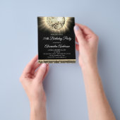 金ゴールド70thバースデーパーティー70のディスコボール チラシ (手)