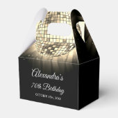 金ゴールド70thバースデーパーティー70のディスコボール フェイバーボックス (裏面サイド)