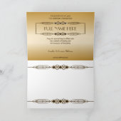 金ゴールド75誕生日ワールド最高ののカスタムフォトフレーム カード (内部)