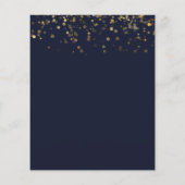 金ゴールド75thバースデーパーティーバジェット招待状 (裏面)