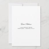 金ゴールド80th Birthday Party日付を保存 招待状 (裏面)