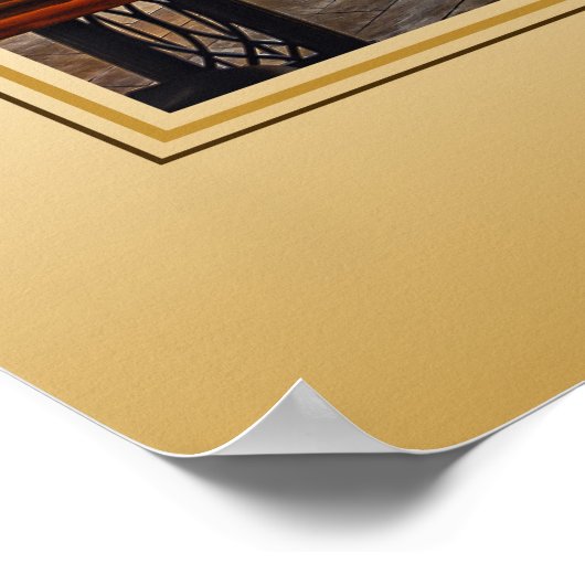 金ゴールド95誕生日ワールド最高ののカスタムフォトフレーム ポスター (角)