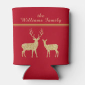 金ゴールド&かわいらしレッドディアメリークリスマスホリデー 缶クーラー (裏面)