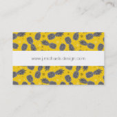 金ゴールド|のパイナップルはあなたの名前を加えます 名刺 (裏面)