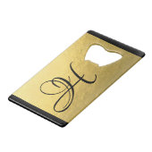 金ゴールド|の栓抜き クレジットカード栓抜き (正面アングル)