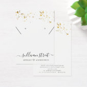 金ゴールド(ばちゃばちゃ)跳ねるイヤリングネックレスディスプレイカード (デスク)