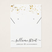 金ゴールド(ばちゃばちゃ)跳ねるイヤリングネックレスディスプレイカード (正面)