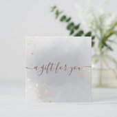 金ゴールド（ばちゃばちゃ）跳ねるグレーウォーター色ギフト証明書 (スタンド正面)