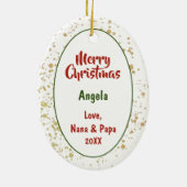 金ゴールド(ばちゃばちゃ)跳ねるサンタポーズ(犬)ドーベルマン・ピンシェル セラミックオーナメント (裏面)