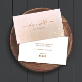 金ゴールド（ばちゃばちゃ）跳ねるスクリプトタン抽象芸術水色 名刺