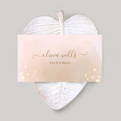 金ゴールド（ばちゃばちゃ）跳ねるスクリプトタン抽象芸術水色 名刺