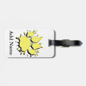 金ゴールド(ばちゃばちゃ)跳ねるドッグポースケッチ ラゲッジタグ (裏面横)