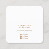 金ゴールド(ばちゃばちゃ)跳ねるピンクウォーターカラーイヤリングディスプレイS スクエア名刺 (裏面)