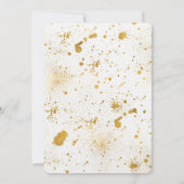 金ゴールド(ばちゃばちゃ)跳ねるブライダルシャワー 招待状 (裏面)