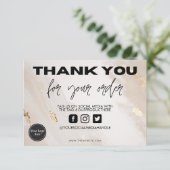 金ゴールド（ばちゃばちゃ）跳ねるベージュありがとうメディア挿入 (スタンド正面)