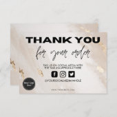 金ゴールド（ばちゃばちゃ）跳ねるベージュありがとうメディア挿入 (正面/裏面)