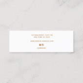 金ゴールド（ばちゃばちゃ）跳ねるラベンダーウオーターカラースタッドイヤリング スキニー名刺 (裏面)