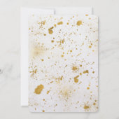金ゴールド(ばちゃばちゃ)跳ねる 招待状 (裏面)