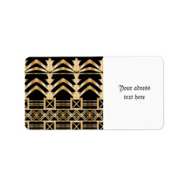 金ゴールド,アートデコ,新しい,ブラック,ヴィンテージ,パターン,シック ラベル