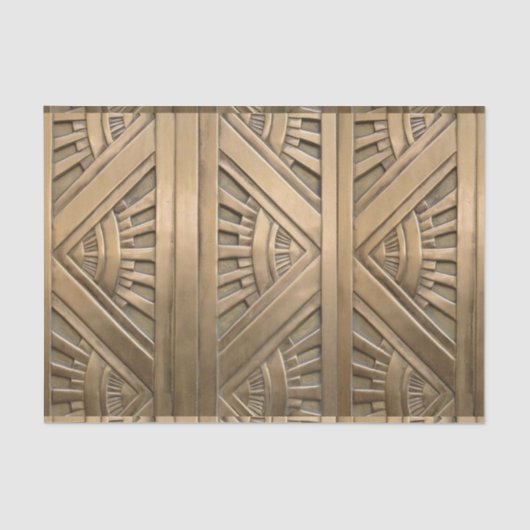 金ゴールド、アールヌーボーのアール・デコ、ヴィンテージ、エレガントな上品VI 薄葉紙 (正面)