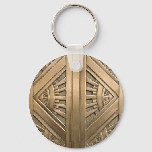金ゴールド,アールヌーボー，アートデコ，ヴィンテージ，シックエレガント, キーホルダー (正面)