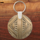 金ゴールド,アールヌーボー，アートデコ，ヴィンテージ，シックエレガント, キーホルダー (正面)