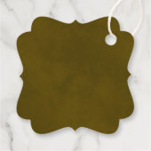 金ゴールド&イエローローズエレガントな結婚式ありがとう フェイバータグ (裏面)