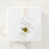 金ゴールド&イエローローズエレガントな結婚式ありがとう フェイバータグ (インサイチュ)