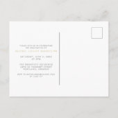 金ゴールド・イン・ザ・スターズ写真卒業はがき インビテーションポストカード (裏面)