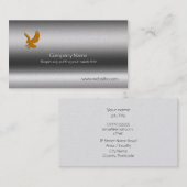 金ゴールド・イーグル、タロンが金属効果を発揮 名刺 (正面/裏面)