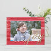 金ゴールド&ウォーターカラージョイクリスマスフォトカード シーズンカード (スタンド正面)