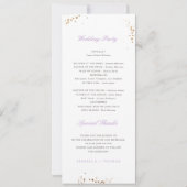 金ゴールド&ウォーターカラーラベンダーフローラ結婚式 プログラム (裏面)