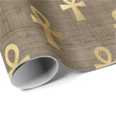 金ゴールド·エジプト·アンク·オン·タン ラッピングペーパー (ロールコーナー)