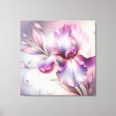 金ゴールド・エッチング付き虹彩花 キャンバスプリント (正面)