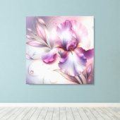 金ゴールド・エッチング付き虹彩花 キャンバスプリント (インサイチュ (ウッドフロア))