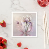 金ゴールド・エッチング付き虹彩花 スタンダードカクテルナプキン (インサイチュ)