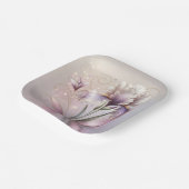 金ゴールド・エッチング付き虹彩花 ペーパープレート (傾斜あり)