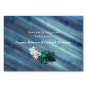 金ゴールド、エメラルドグリーンシルクの孔雀の羽 テーブルナンバー (裏面)