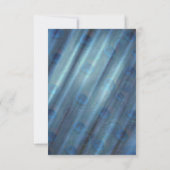 金ゴールド、エメラルドグリーンシルクの孔雀の羽 出欠カード (裏面)