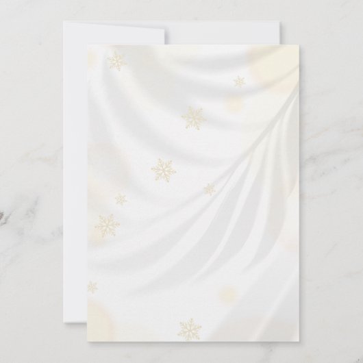 金ゴールド&エレガントホワイトクリスマスツリーホリデーパーティー 招待状 (裏面)