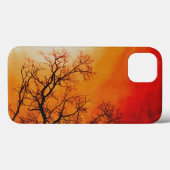 金ゴールド&オレンジスカイ、太陽と木 Case-Mate iPhoneケース (裏面 (横))