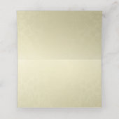 金ゴールド·オン·金ゴールド·モ結婚ノグラム プレイスカード (内部開封)