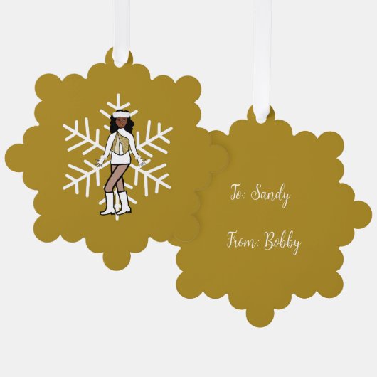 金ゴールド オーナメントカード (正面/裏面)