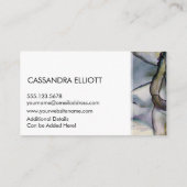 金ゴールド&カラフル抽象芸術アルコールインク液体アート 名刺 (裏面)